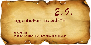 Eggenhofer István névjegykártya